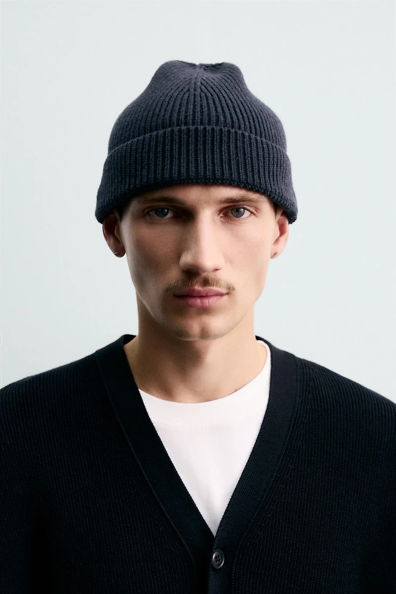 BONNET EN MAILLE COTON - CACHEMIRE