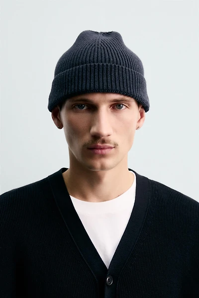 BONNET EN MAILLE COTON - CACHEMIRE