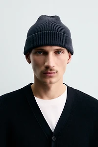 BONNET EN MAILLE COTON - CACHEMIRE