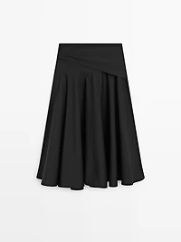 Midi skirt with scarf detail