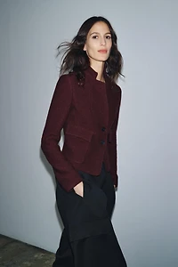 VESTE BOUCLÉE CINTREE LAINE ZW COLLECTION