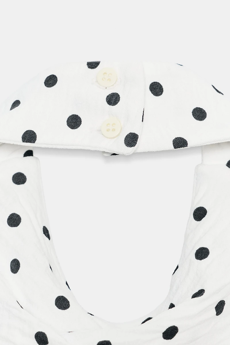 POLKA DOT HALTER TOP