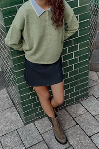 PULL POLO EN MAILLE BIMATIÈRE