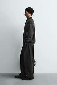 GILET EN MAILLE STRUCTURÉE LAVÉE