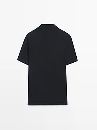 Polo en maille à col V