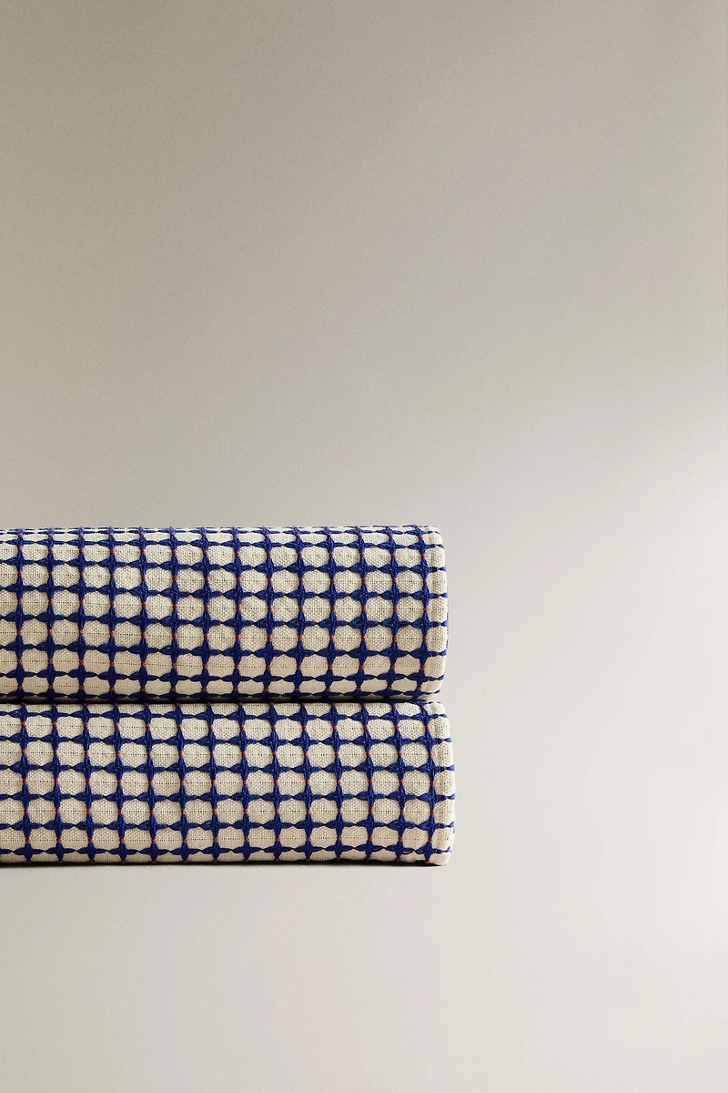 REVERSIBLE WAFFLE-KNIT COTTON BEDSPREAD X COLLAGERIE