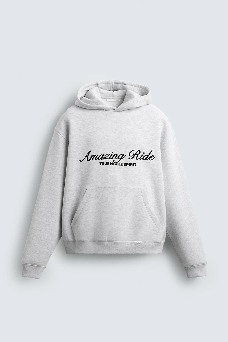 COMBINATION TEXT SWEATSHIRT