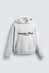 COMBINATION TEXT SWEATSHIRT
