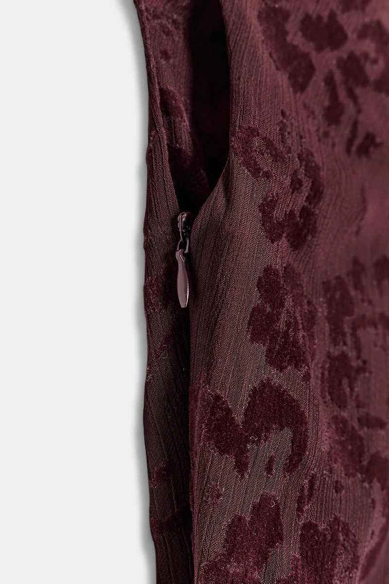 DEVORÉ FRINGED ASYMMETRIC MIDI DRESS