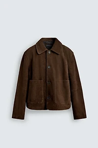 BLOUSON EN CUIR DAIM