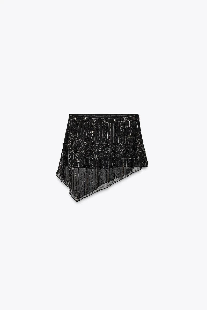 EMBROIDERED SHORT SKIRT