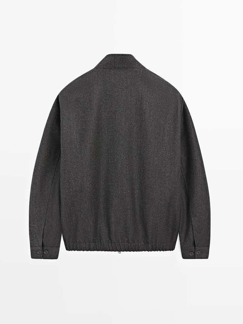 100% wool herringbone jacket