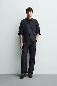 REGULAR FIT 100% LINEN SHIRT