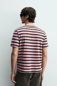 T-SHIRT EN JACQUARD À RAYURES