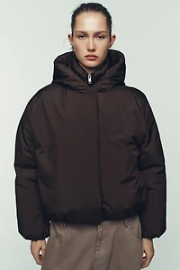 ANORAK MATELASSÉ À CAPUCHE DÉPERLANT COUPE-VENT