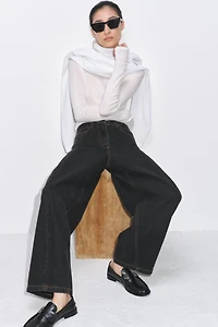 ZW COLLECTION MID-RISE ANKLE BALLOON JEANS