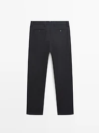Tailored fit barrel trousers