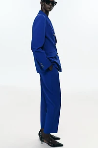 DOUBLE-BREASTED BLAZER WITH SHOULDER PADS