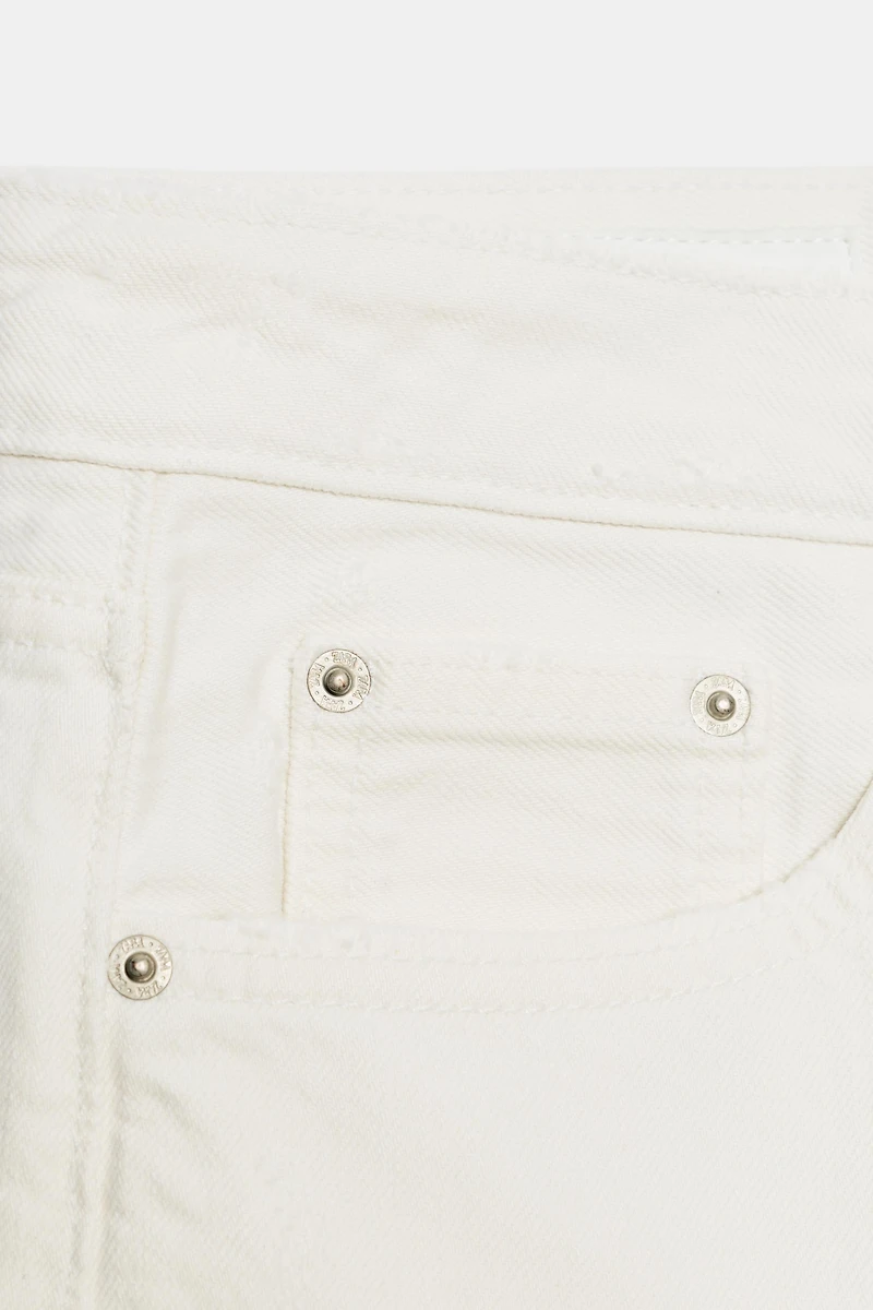 SHORT REGULAR EN JEAN TRF TAILLE MI-HAUTE