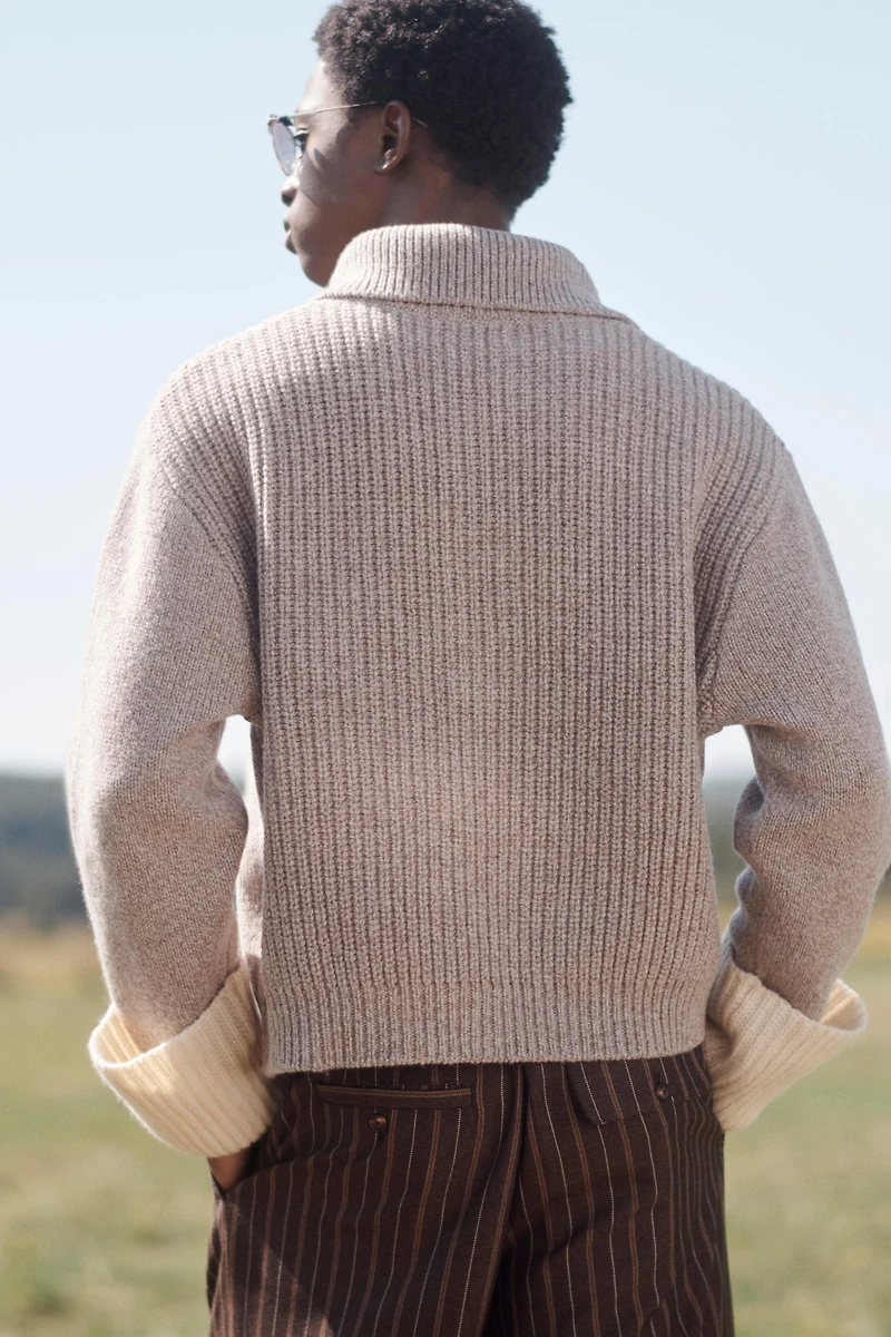 WOOL BUTTON-NECK SWEATER LIMITED EDITION