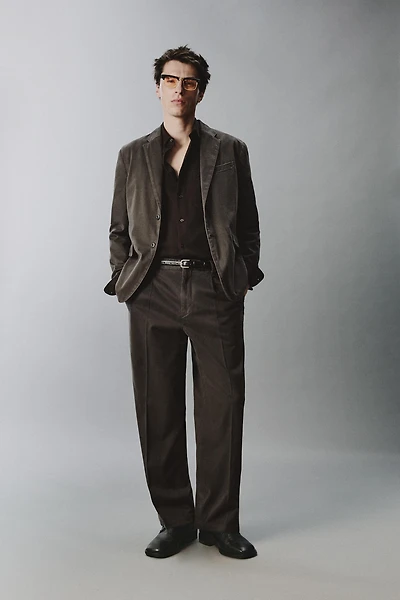 WASHED EFFECT SUIT PANTS