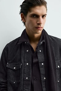 STUDDED WESTERN DENIM SHIRT