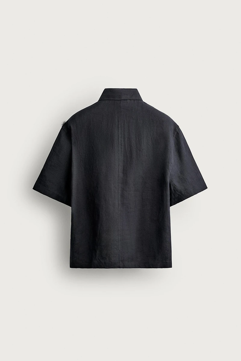 CHEMISE POLO BOXY FIT 100 % LIN