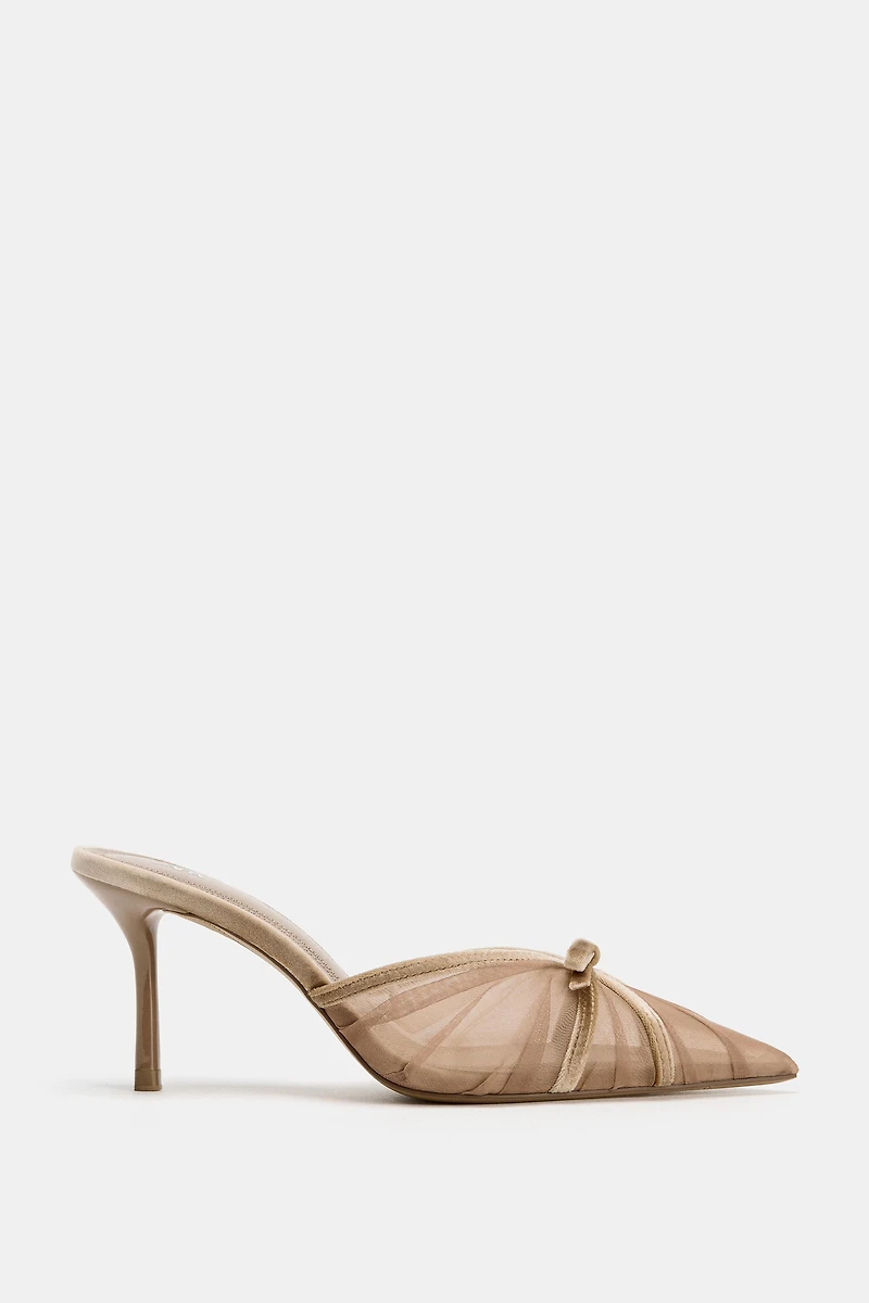 MESH BOW MULES