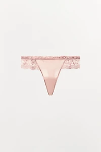 COMBINATION LACE THONG