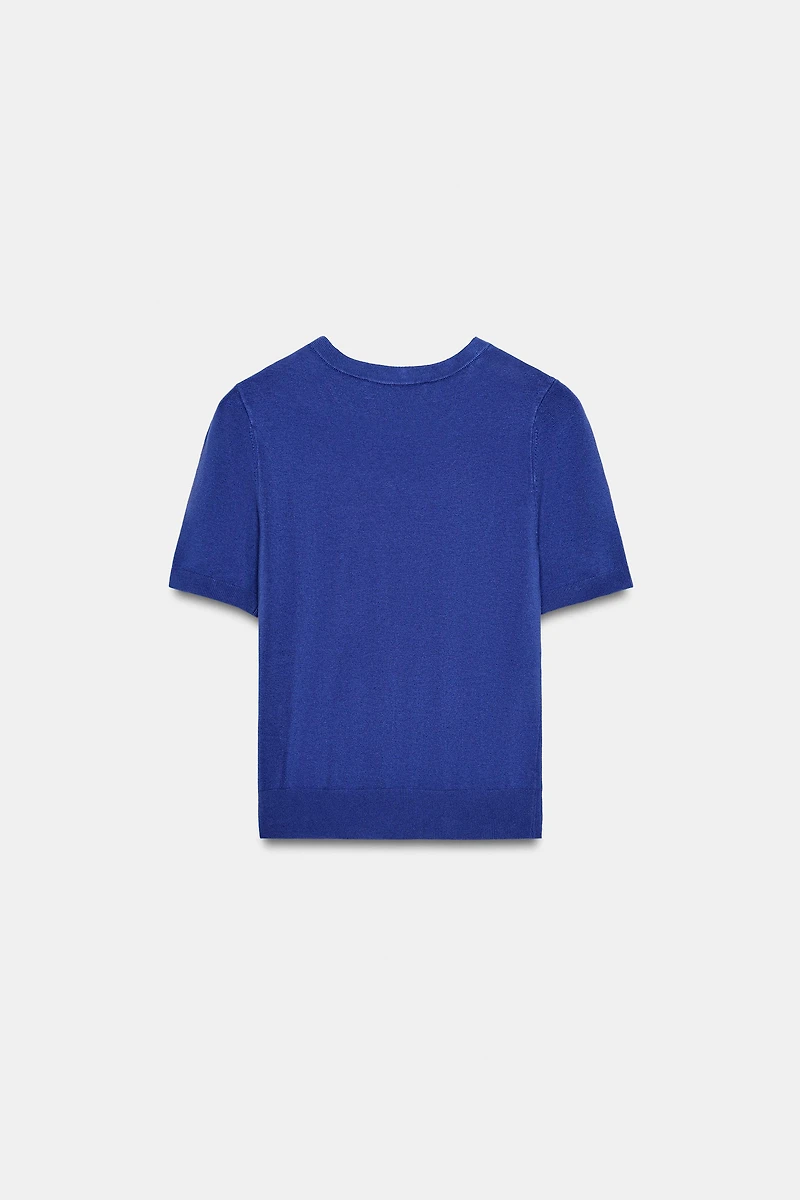 BASIC SHORT SLEEVE KNIT JUMPER