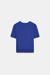 BASIC SHORT SLEEVE KNIT JUMPER