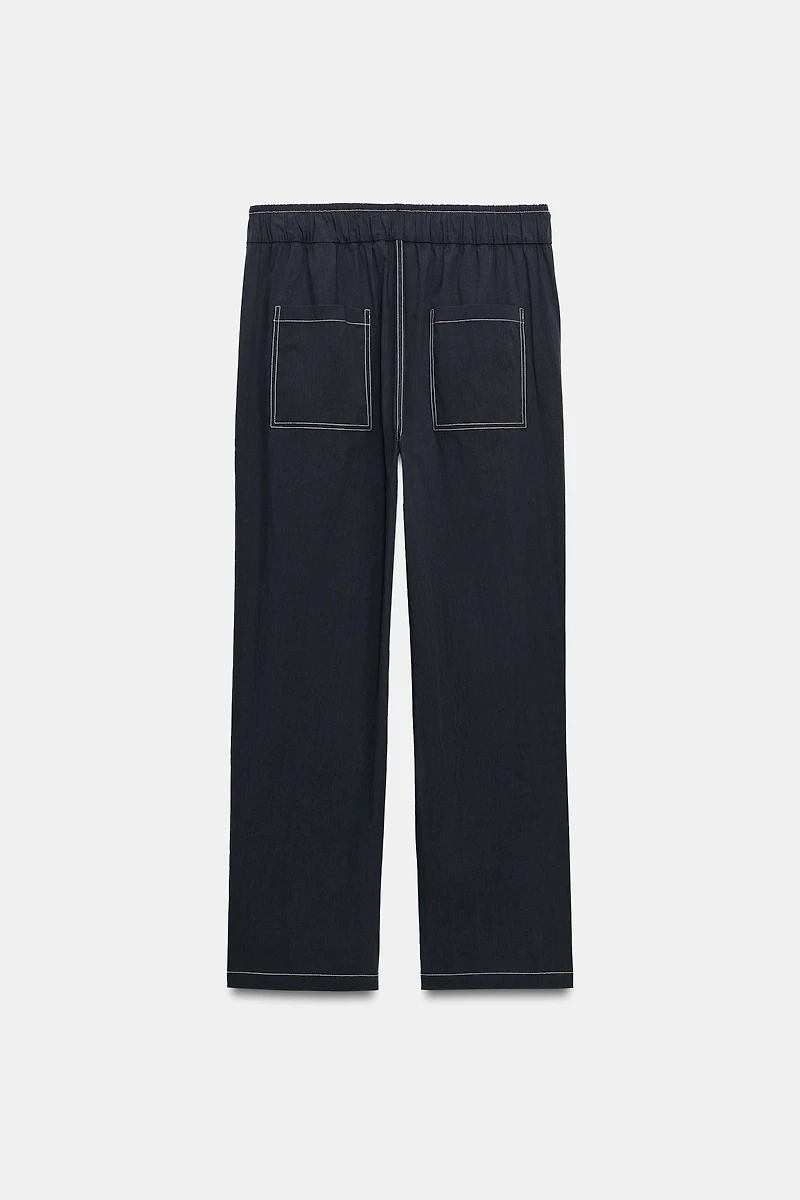 ZW COLLECTION TOPSTITCHED TROUSERS