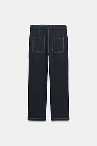 ZW COLLECTION TOPSTITCHED TROUSERS