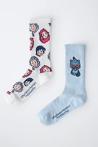 LOT DE DEUX CHAUSSETTES MI-Hautes KPOP DEMON HUNTERS™ NETFLIX ©