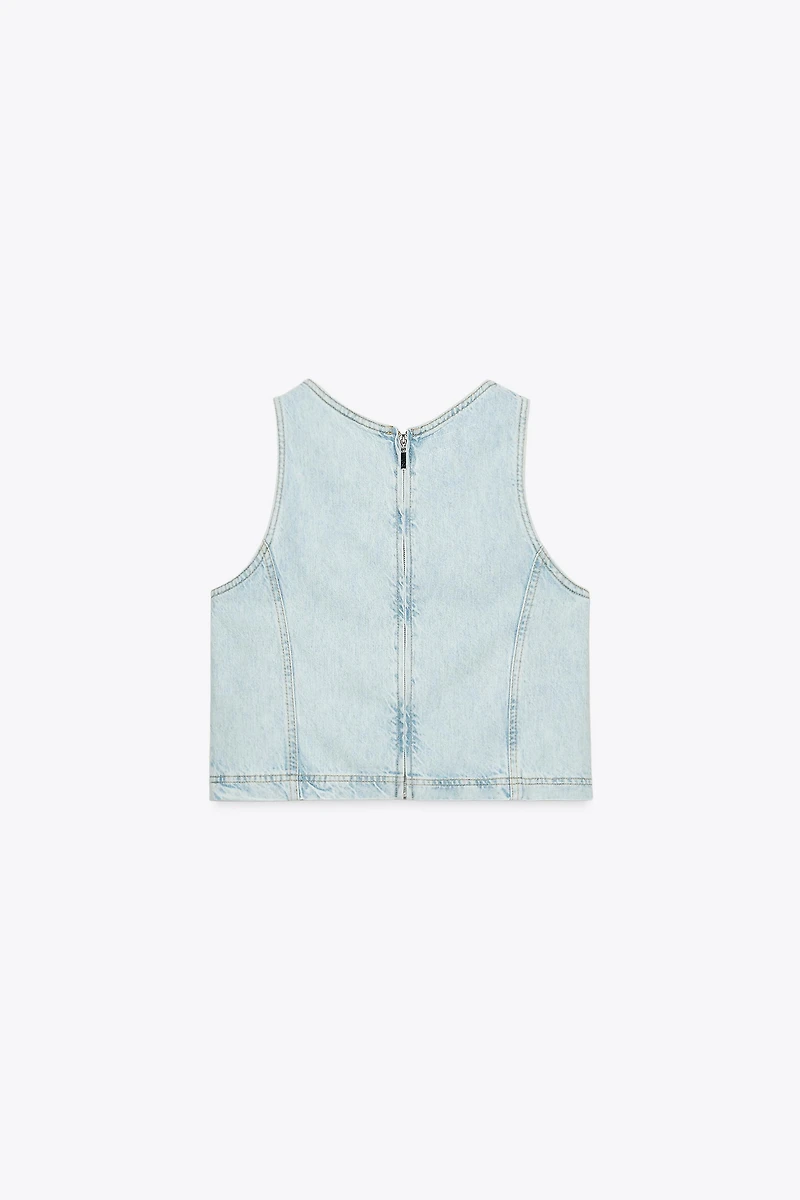 Z1975 SHORT DENIM TOP