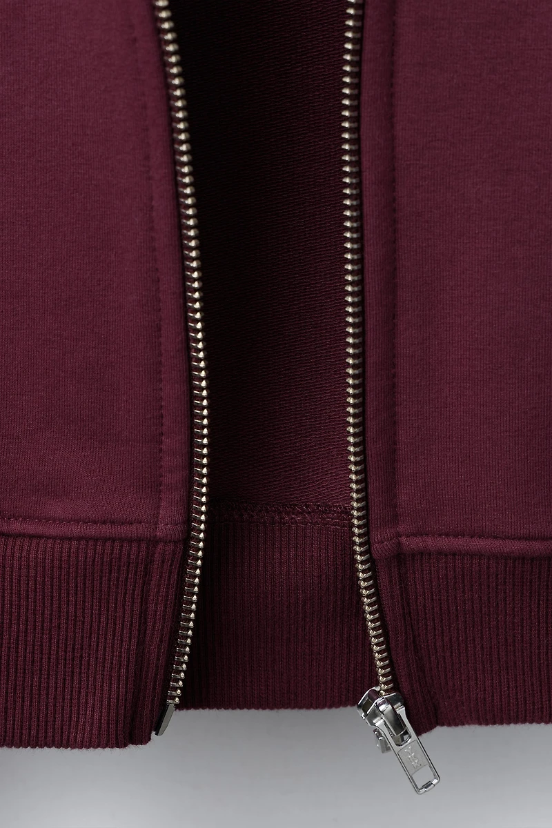 PLAIN ZIP SWEATSHIRT