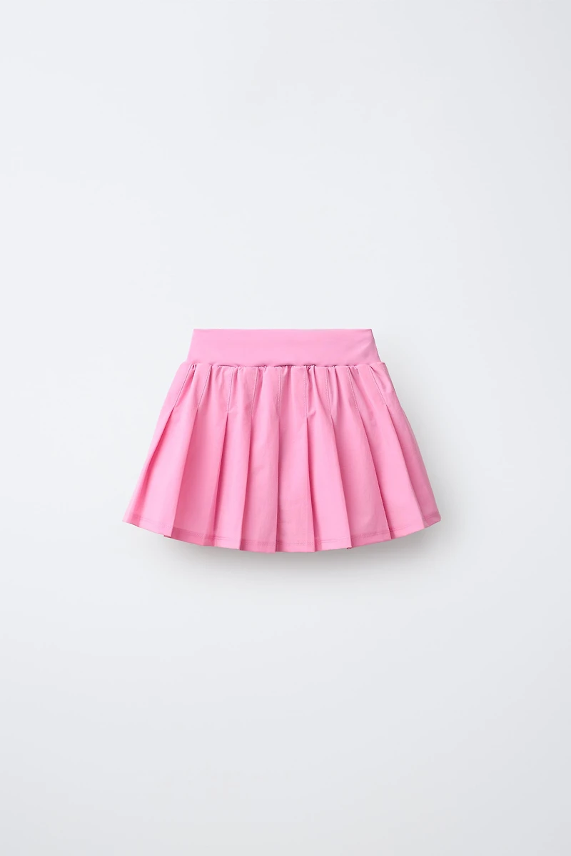 PLEATED BIKE SHORT SKIRT