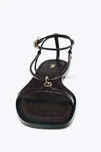 LEATHER THIN STRAP SANDALS