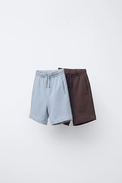 TWO-PACK PLAIN SHORTS