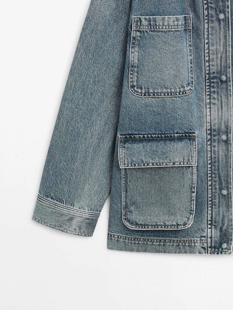 Denim jacket with pockets