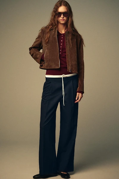 PANTALON LARGE À DOUBLE TAILLE