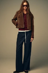PANTALON LARGE À DOUBLE TAILLE