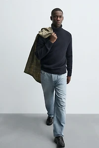 PULL COL MONTANT MÉLANGE LAINE