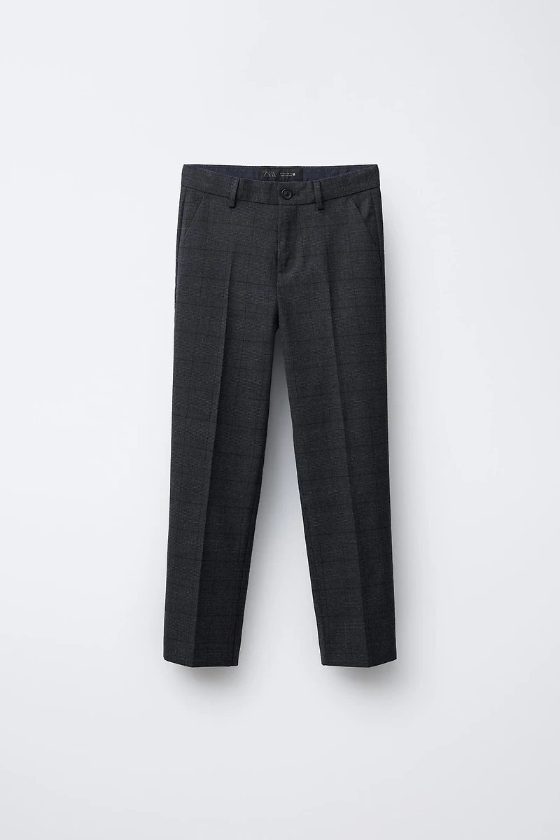PANTALON DE COSTUME À CARREAUX