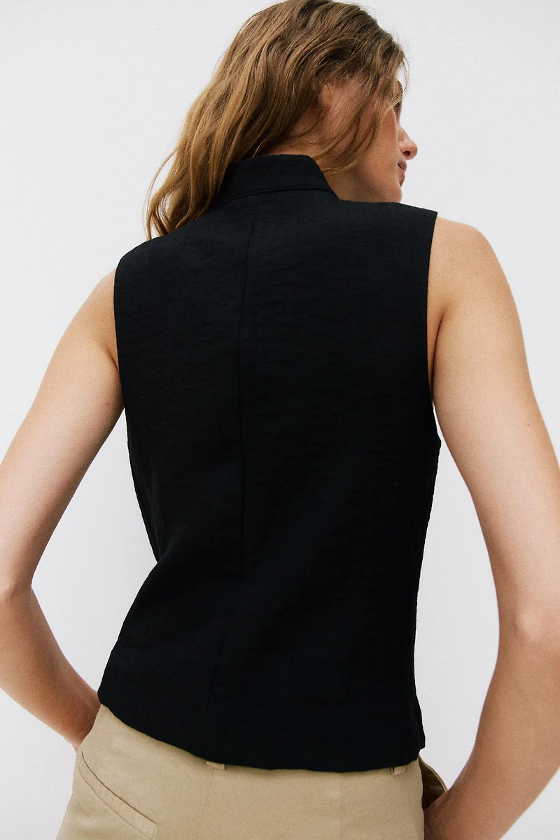 CHEMISE BOUTONS SANS MANCHES