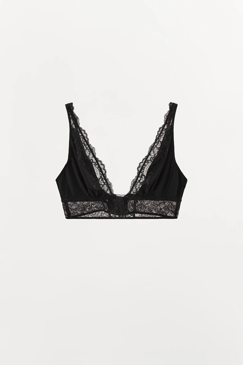 COMBINATION LACE TRIANGLE BRALETTE
