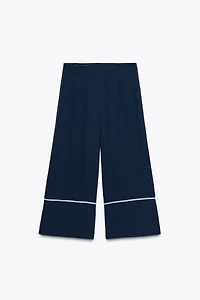 TOPSTITCHED CULOTTES