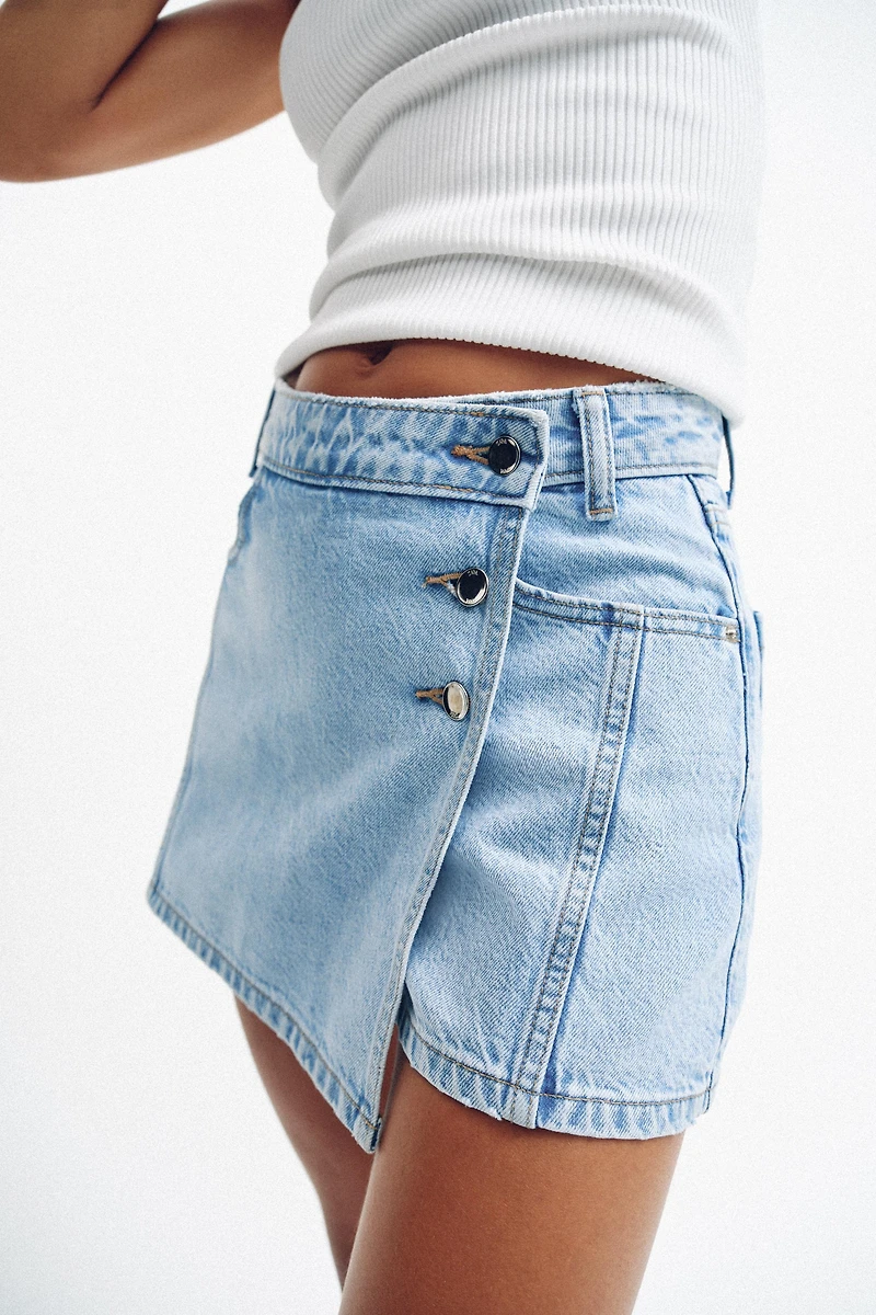 JUPE-PANTALON Z1975 EN JEAN CROISÉE