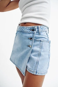 JUPE-PANTALON Z1975 EN JEAN CROISÉE