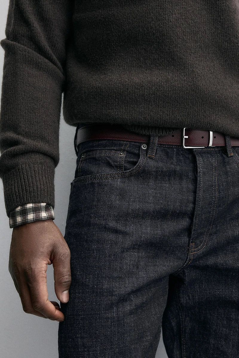 CEINTURE RÉVERSIBLE EN CUIR